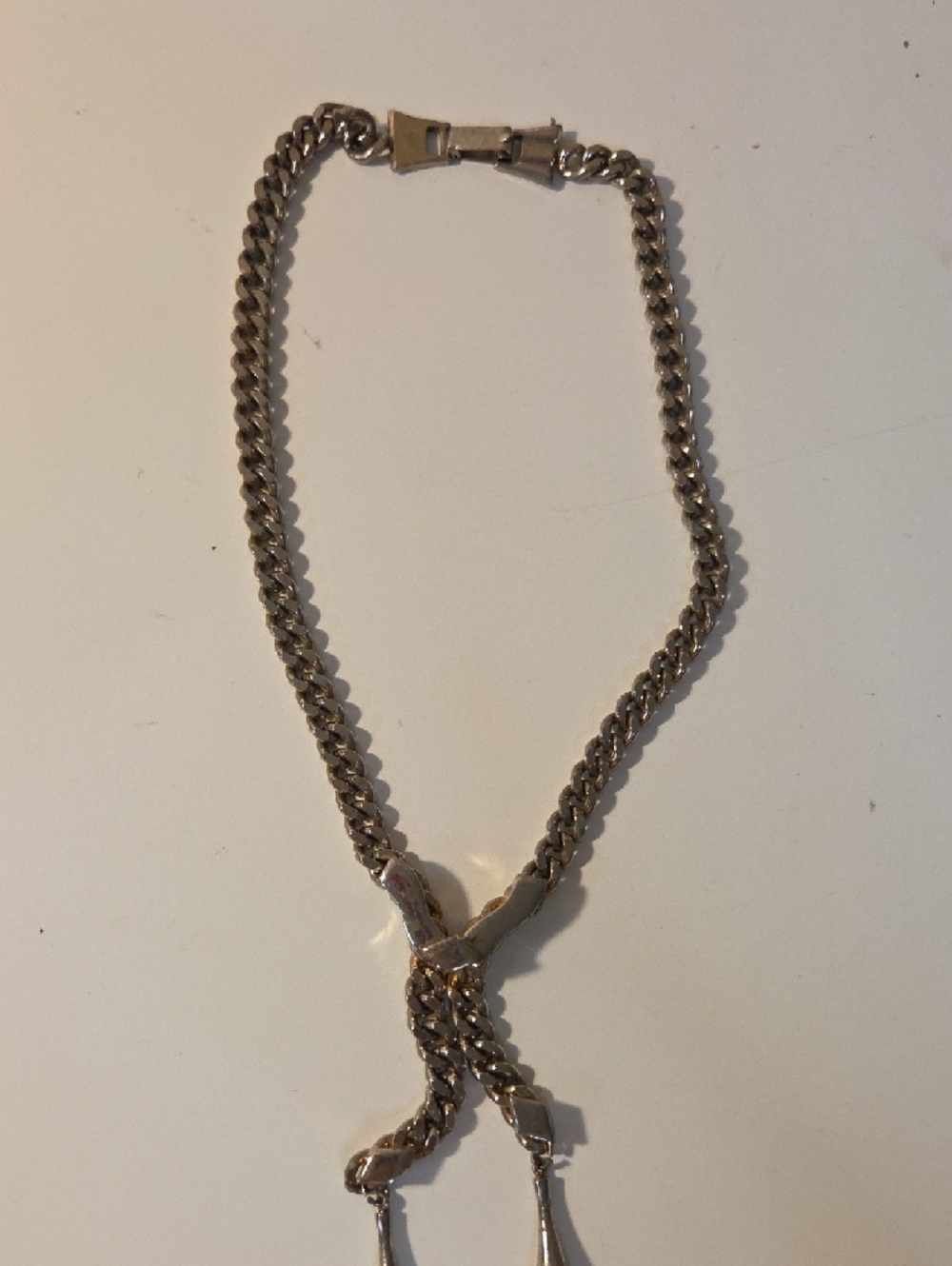 Women’s Silver-Tone Chain Lariat Necklace